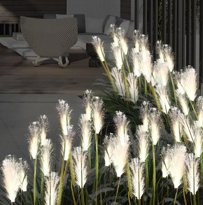 Optical fiber reed lamp led simulation luminous Pu reed lamp outdoor ...