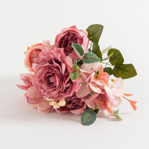 Artificial Peony Rose Flower Retro Style Bouquet Decoration Flowers for Home Decor Weddings and DIY Arrangements