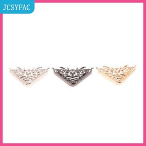 JCSYFAC  Túi kim loại góc bảo vệ với 2 ốc vít Túi xách Clip cạnh rỗng cố định trang trí khóa tự làm phụ kiện phần cứng