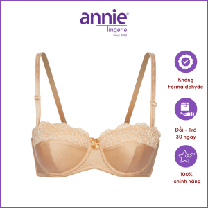 Áo ngực cúp ngang mút mỏng siêu nhẹ annie BRA8150 phối ren có chỗ lắp thêm mút nâng ngực gợi cảm ôm ngực không hở ngực