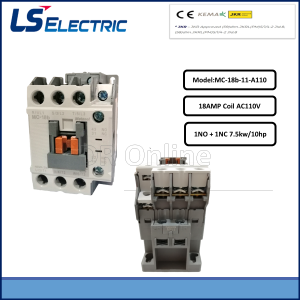 LS  CONTACTOR AC METASOL 7.5KW/10HP ~ 18A ~ 1NO+1NC ~ 110VAC24VAC240VAC415VAC (MC-18b)