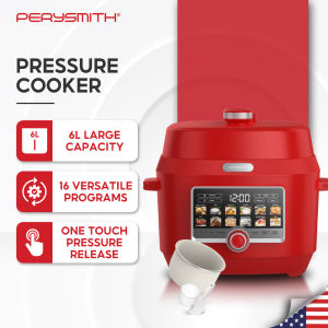 [M] PerySmith PC1500 Non-Stick and Smart Pressure Cooker EasyCooking Series with 6L Large Capacity