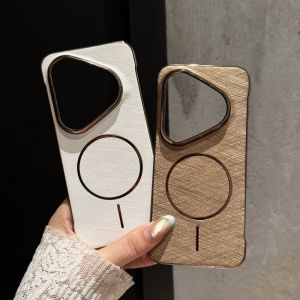 Original Golden Silk Wrinkle For Magsafe Phone Case For HuaWei Pura 90 80 70 Mate 80 70 P90 Pro Max Ultra Magnetic Frosted Cover