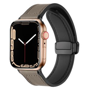 [ｈｏｔ] Suitable for Huawei watches with silicone leather straps  20/22mm Watch strap Samsung magnetic folding clasp strap