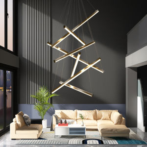 Modern Chandelier 7/9 Heads Dimmable Chandelier Stair Chandelier Duplex Pendant Light Hanging Ceiling Light For Living Room Staircase Entry Foyer Lobby Office