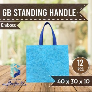 Isi12 Tas Spunbond Goodie Bag Box 40x30x10 cm /Goodie Bag Box Emboss/Tas Souvenir/Tas Belanja