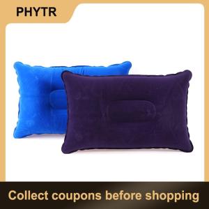 【PHYTR】 Inflatable Air Pillow Bed Sleeping Camping Pillow PVC Nylon Neck Pillow