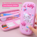 3d Pencil Case Box Cute Pen Pouch Large Capacity Waterproof Boy Gilrs School Supplies Stationery School Pencil Case Stationery  School Supplies Pencil Box School Pencil Cases Stationery Unicorn School Supplies Trousse Scolaire. 