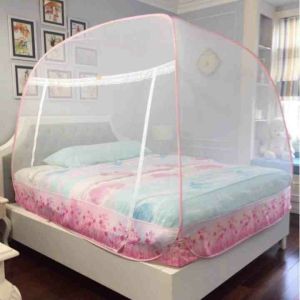 Màn Chụp  Mùng Chụp Đỉnh Rộng Cao Cấp Mộc Miên Hà Nội Kích Thước 12mx2m - Hoạ tiết Hoa Cỏ Lá