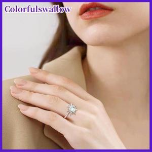 Colorfulswallow Xoay mặt trời nhẫn cho phụ nữ chống căng thẳng lo lắng Thần Tài Hướng Dương Mặt trời ngôi sao Vòng Đảng thẩm mỹ đồ trang sức quà tặng