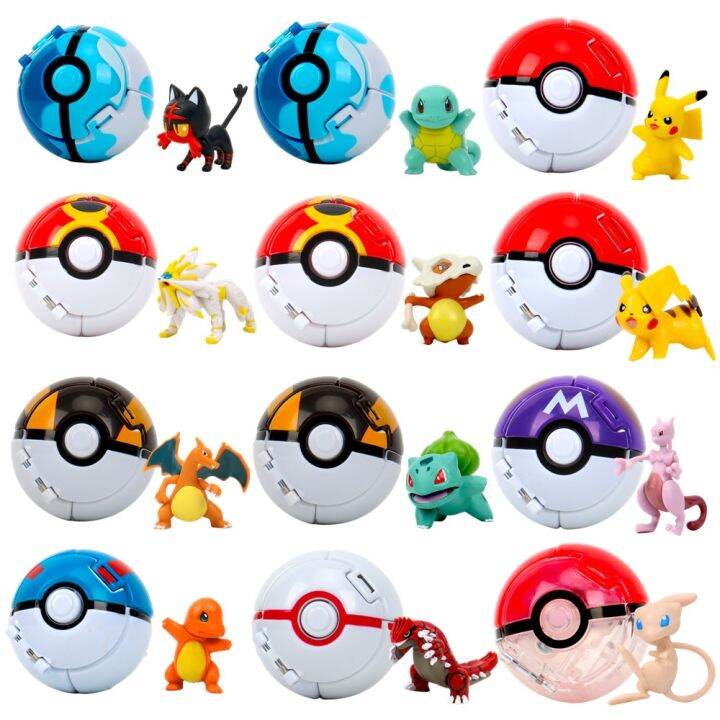 Pokemon Ball Pokeball Anime Figure Pikachu Squirtle Pocket Monster ...