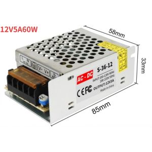 12V 2A 5A 10A 15A 20A Centralized Power Supply 12V 60W Power Adapt AC TO DC for Led Sign CCTV Camera