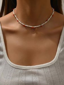 Bohemian Beaded Love Womens Necklace Seaside Resort Party Jewelry