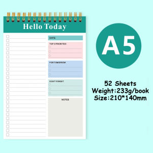 A5 DIY Undated Planner Book Monthly Weekly Daily Agenda Schedule Diary Study Notebook To do list Waterproof PVC Cover Thick Paper Double Sided Writing