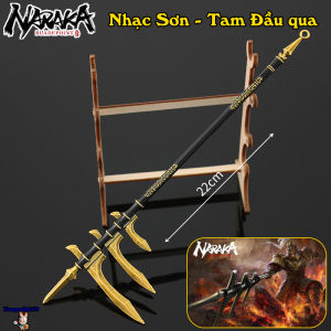 Mô hình Naraka Bladepoint Nhạc Sơn Tam đầu qua kích kim loại 22cm