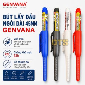 Bút lấy dấu ngòi dài 45mm GENVANA – Bút viết trên kim loại inox gạch gỗ kể cả bề mặt ẩm ướt chống khô mực 72h