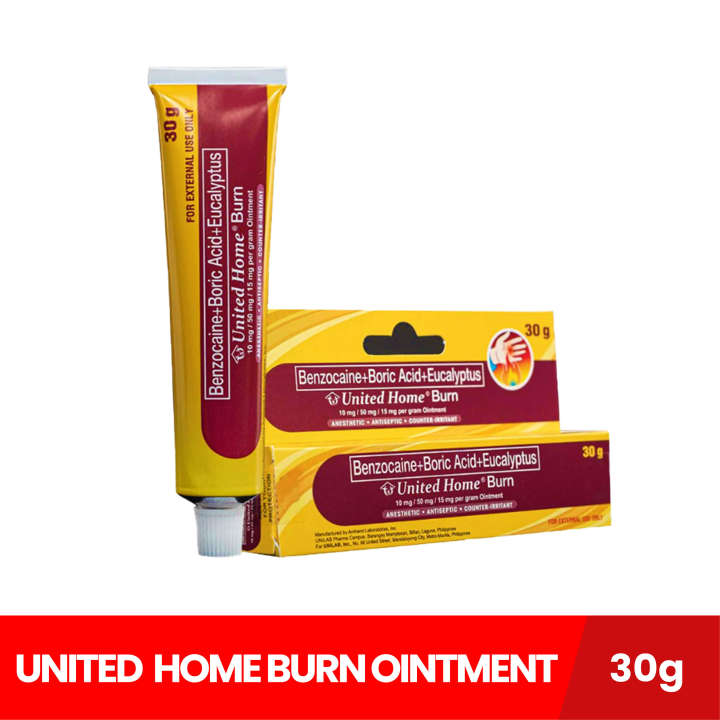 UNITED HOME Burn Ointment 30g (For Minor Burns), first aid, unilab