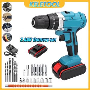 Cordless Impact Drill Electric Screwdriver Lightweight Power Drill Suitable For Daily Home Repair Decoration