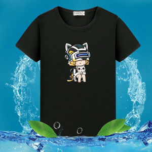 Korean style Slim fit crew neck Male Graphic Tee Shirt