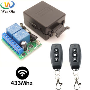 WenQia Bộ Điều Khiển Từ Xa Không Dây RF 433MHz Mô Đun Nhận Rơ Le 2 Kênh DC 12V 10A Với Bộ Phát Tầm Xa Cho Nhà Để Xe/Cổng/Cửa/Động Cơ