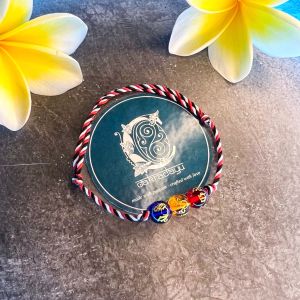 (COD) Gelang Tridatu Tiga Kristal Aura Rezeki Khas Bali