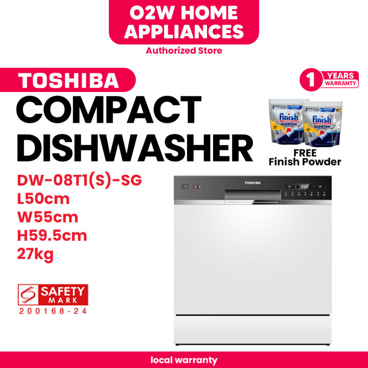 Toshiba DW08T1(S)SG Tabletop Compact Dishwasher Lazada Singapore