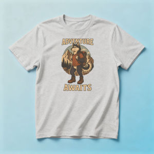 Retro Forest Scenic Hiking Husky Graphic Tee Men Cotton Crew Shirt Mountain Trip Outdoor Lightweight Casual Wear