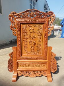 Bài vị cửu huyền thất tổ-Khung ảnh thờ chạm tứ linh kích thước 20x25 cm và 20x30 cm