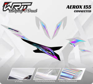 Striping Aerox New-Stiker Aerox 155 Connected Rainbow v2