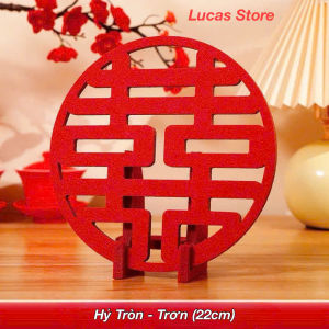 Chữ Hỷ Để Bàn Gallery Trang Trí Tiệc Cưới - Kèm Giá Đỡ Để Bàn