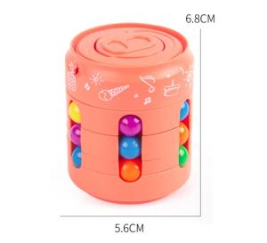 6.8*5.6 cm Cartoon Rubik Cube Early Learning Educational Toy Kids Jigsaw Puzzle Magic Cube Spinning Tops Magic Beans Gyro Fidget Spinner Baby Toys Stress Relief Fidget Birthday Gifts 魔豆魔方