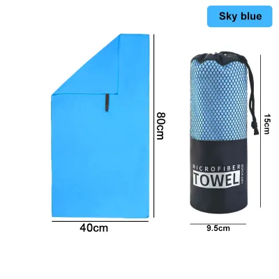 【SG Seller 】Quick-Drying Towel Absorbent Portable Towel Yoga Fitness Towel Double-sided Fleecy Sports Towel Microfiber Bath Towel