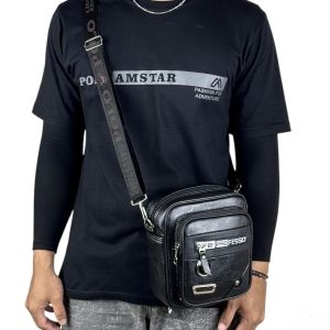 Tas Selempang Pria Wanita Bahan kulit PU Polo Amstar 8 Inch Model Kantong Slingbag
