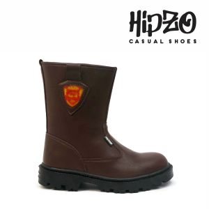 HIPZO Sepatu Boots Safety Ujung Besi M057 Original 100 % Untuk Kerja Proyek Pria