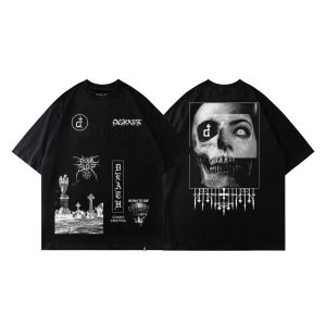 DGRAVE CREATIONS FUNERARY BLACK T-SHIRT