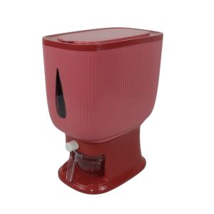 KUKE Dispenser Beras 10KG Tempat Wadah Penyimpanan Beras Otomatis Dengan Wadah Pengering Beras