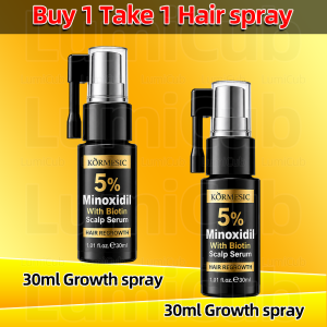 Minoxidil 5% Hair Grower Spray with Biotin 30ml Hair Loss Treatment for Men And Woman - KORMESIC
