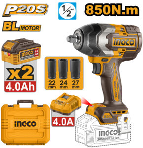 INGCO 20V 850NM LI-ION IMPACT WRENCH | 1/2" | BRUSHLESS MOTOR | CIWLI2085 CIWLI20851