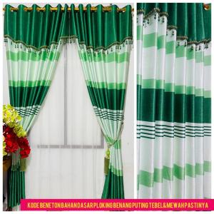 Gorden Pintu dan Jendela poni gabung Smokring motip salur Bahan Floking Mewah premium kode boneto