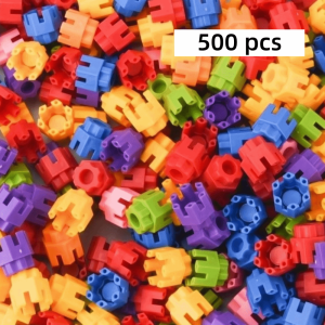 TWCEJE168 Colorful Building Blocks Splicing Assembling Hexagonal Building Blocks Creation Creative Large Particle Building Blocks Boys and Girls