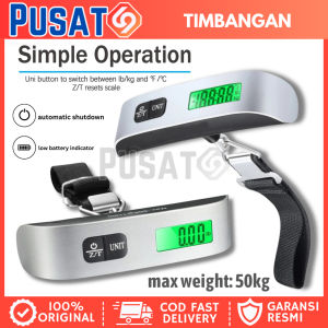 PUSAT69 Alat Ukur Berat Koper Digital Bagasi Tas Gantung 50kg Electronic Luggage Scale Travel Portable Akurat