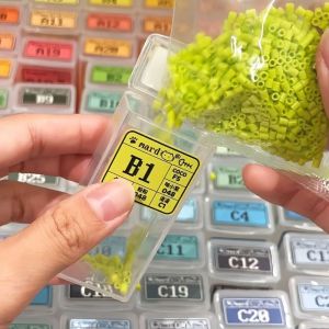 MUNCHX Tự làm Hộp đựng hạt Perler Rõ ràng Hình chữ nhật Hộp đựng dụng cụ thêu cương Di động Mini Hộp đựng phụ kiện trang trí móng tay