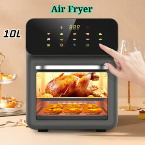 (1 YEAR WARRANTY)10L Air fryer Halogen Turbo Convection Oven w/ Glass Bowl Roast Chicken Fryer Oven Ketuhar Elektrik空氣炸鍋