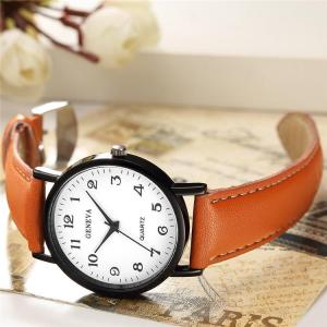 HAMURA COD J7 Jam Tangan Geneva Wanita Dan Pria Strap PU Leather Analog Quartz Elegan High Jam Tangan Wanita Casual Analog Quartz Dial Bulat Retro Korean Watch