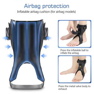 Drop Foot Brace Orthosis AFO AFOs Ankle Brace Support With Comfortable Inflatable Airbag for Hemiplegia Stroke Shoes Walking (Left foot Large)