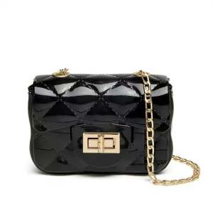 HY BAG #22233 FASHION WOMENS/KIDS SMALL JELLY PURSE QUILTED HANDBAG FASHIONABLE CHAIN SLING SHOULDER BAG
