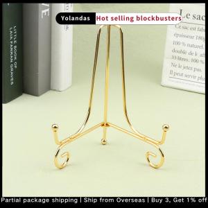 [Yolandas] Iron Display Stand Craft Bracket Book Holder Photo Pedestal Bowl Dish Frame Picture Plate Rack Easel Storage Decoration