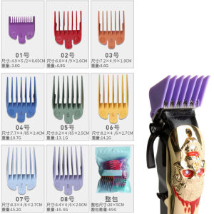 1 Pack Isi 10 Pcs Sisir Panduan Pemangkas Rambut Universal Ukuran 05 - 8 Berkualitas