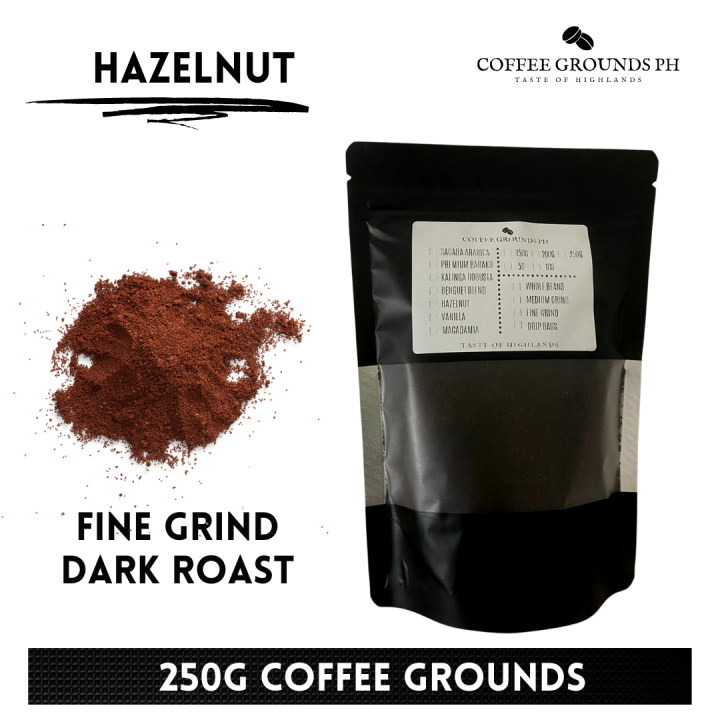 Coffee Grounds PH Hazelnut 250g Fine Grind Coffee x Dark Roast