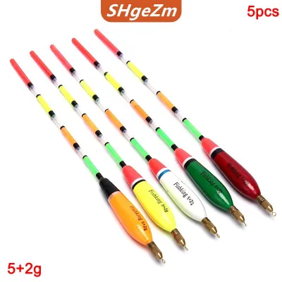 [COD] SHgeZm Câu cá phao linh sam nổi 5 cái lốc Float 5 6 7 8 gam mix màu sắc cho cá chép câu cá